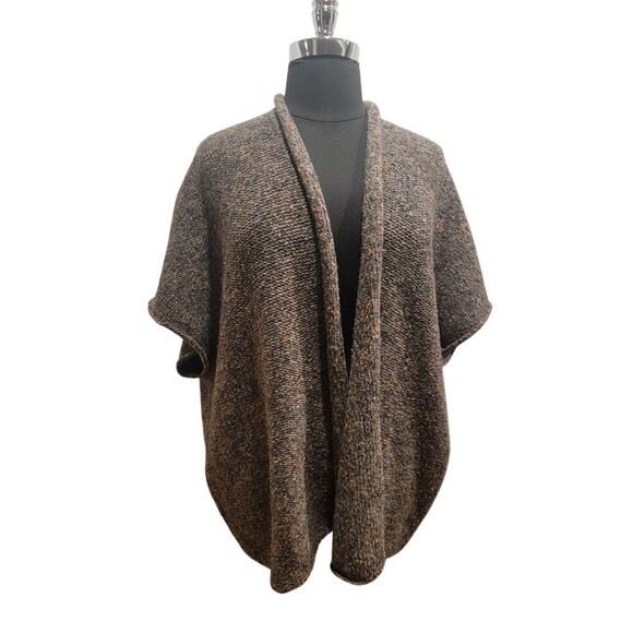 Eskandar Cardigan Knit Wool Cashmere Sweater Sz OSBrown Gray Orange - Picture 7 of 11